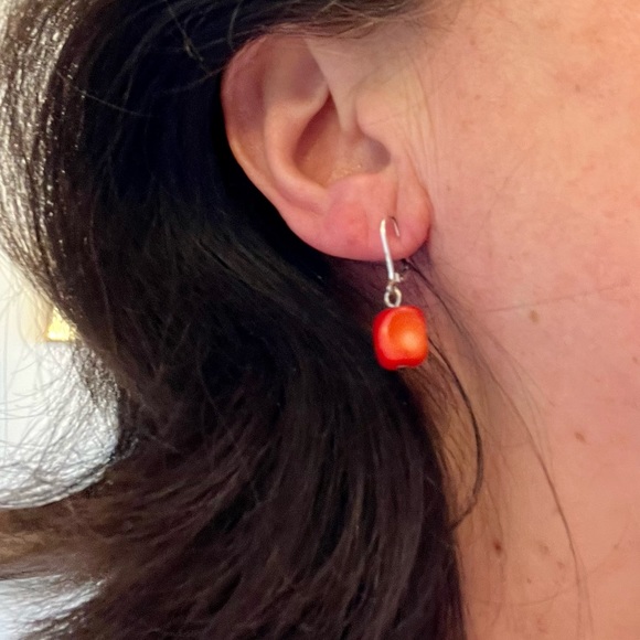 Coral Dangle Earrings - Picture 1 of 16
